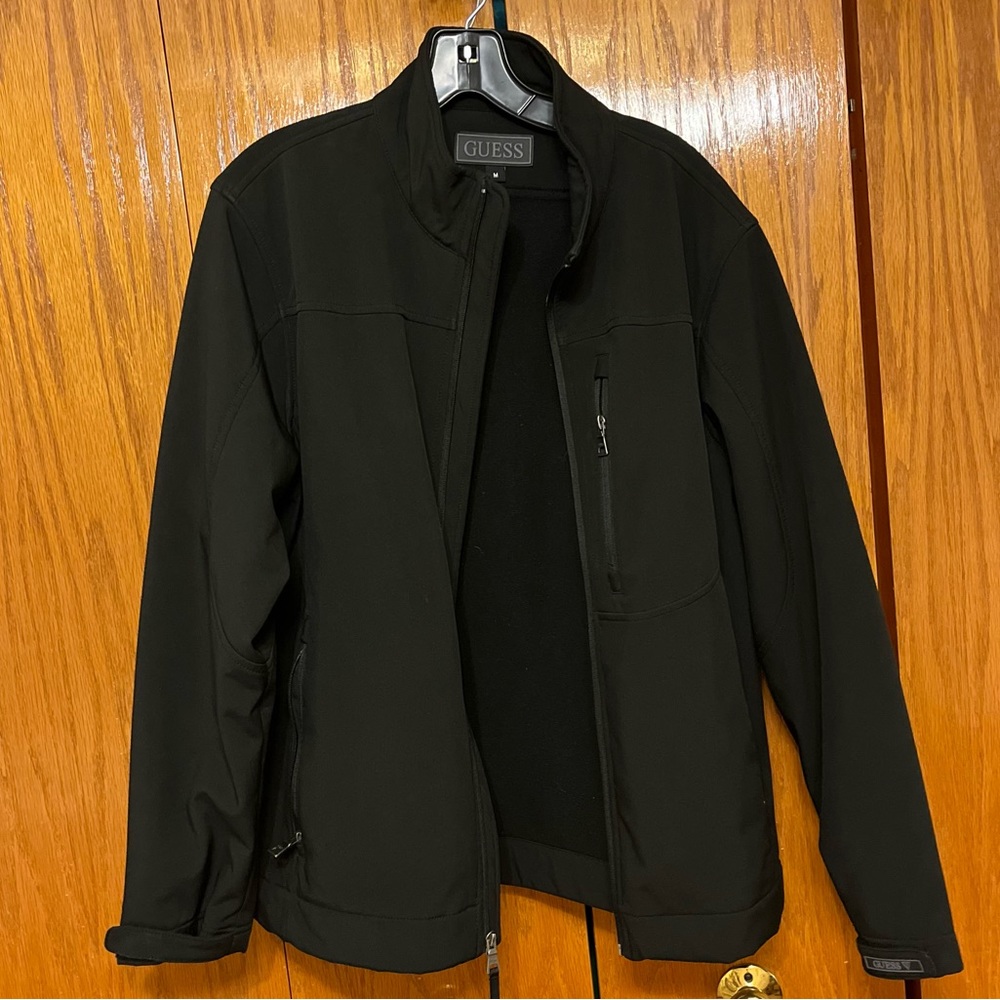 (M) Guess Black zip up jacket